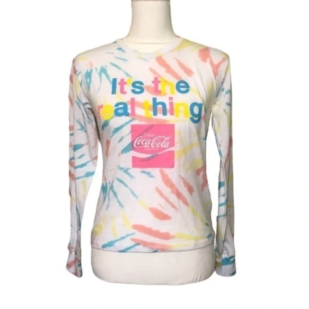 NWOT Coca Cola Tie Dye Retro Long Sleeve Tee New